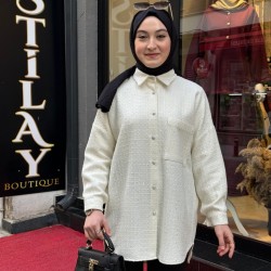 PIRLANTA CHANEL GÖMLEK EKRU