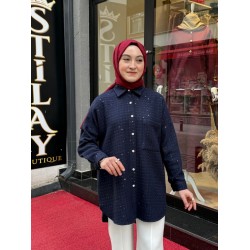 PIRLANTA CHANEL GÖMLEK LACİVERT 