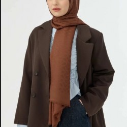 BLOOM DESEN ŞAL ÇİKOLATA KAHVE