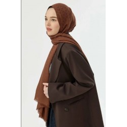 BLOOM DESEN ŞAL ÇİKOLATA KAHVE