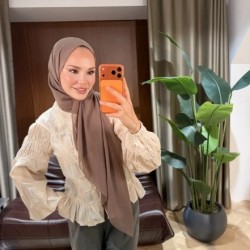 DUBAİ KREP ŞAL BRONZ KAHVE
