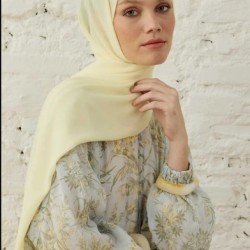DUBAİ KREP ŞAL BUTTER YELLOW