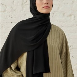 DUBAİ KREP ŞAL SİYAH