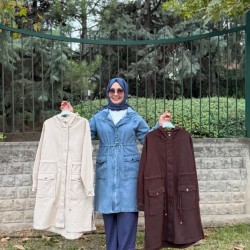 KAPŞONLU KOT KAP KAHVE
