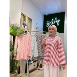 ÇİZGİLİ SWEAT LACİVERT