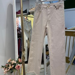 PAÇA PÜSKÜLLÜ TAŞLI KOT PANTOLON KREM
