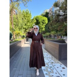 LİVA ELBİSE ACI KAHVE