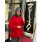 KOLLARI YIRTMAÇLI SWEATSHİRT KIRMIZI