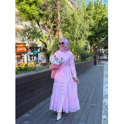 LARA ELBİSE PEMBE 