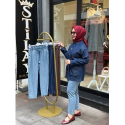 TENSEL HAVUÇ PANTOLON AÇIK MAVİ