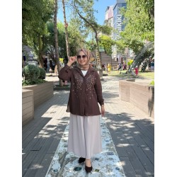 İNCİ GÖMLEK KAHVE