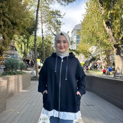 FERMUARLI FIRFIR DETAYLI SWEAT LACİVERT