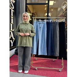 PALAZZO DENİM PANTOLON 2613 AÇIK MAVİ 