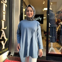 MRW DOHA TRİKO TUNİK İNDİGO
