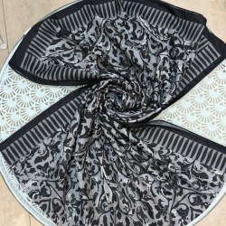 SARMAŞIK DESEN DİJİTAL ŞAL SİYAH