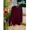 NAKIŞ VE TAŞ YAZI DETAYLI SWEAT BORDO