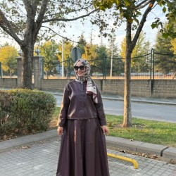 MRW DERİ  ETEK BORDO