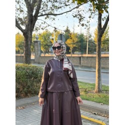 MRW SYME DERİ CEKET BORDO
