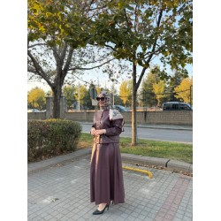 MRW DERİ  ETEK BORDO