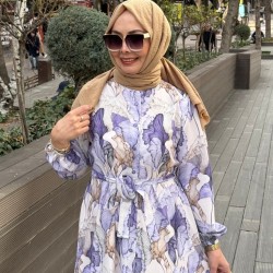AHSEN ELBİSE LİLA