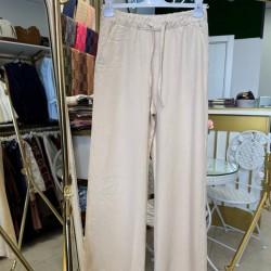 BOL PAÇA TENSEL KOT PANTOLON KREM