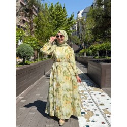 NEHİR ELBİSE SOFT YEŞİL