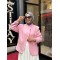 TEK DÜĞMELİ BLAZER CEKET PEMBE