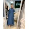 TENSEL ETEKLİ TAKIM KOYU MAVİ