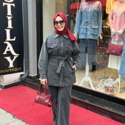 NAKIŞ DETAYLI KOT TAKIM ANTRASİT