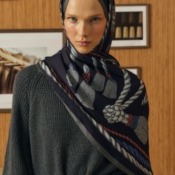 MRW LAMOUR ŞAL LACİVERT
