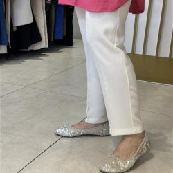 ADRİANA İPEK KREP PANTOLON BEYAZ