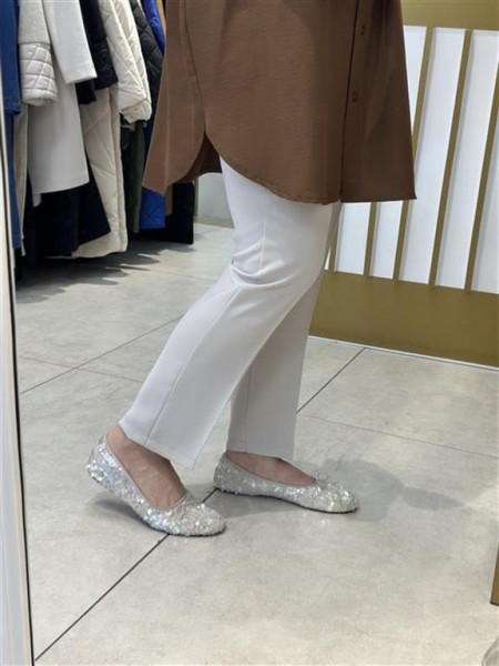 ADRİANA İPEK KREP PANTOLON TAŞ