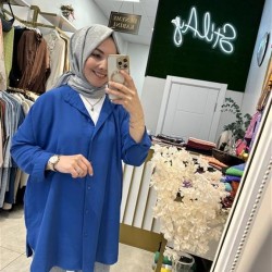 ADA GÖMLEK SAKS MAVİSİ