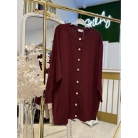 BASİC MERSERİZE HIRKA BORDO