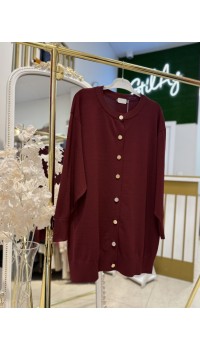 BASİC MERSERİZE HIRKA BORDO