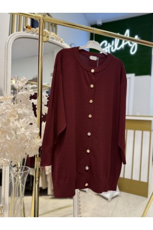 BASİC MERSERİZE HIRKA BORDO