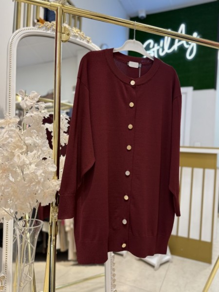 BASİC MERSERİZE HIRKA BORDO