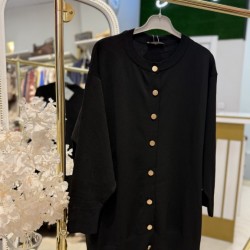 BASİC MERSERİZE HIRKA SİYAH