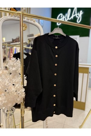 BASİC MERSERİZE HIRKA SİYAH