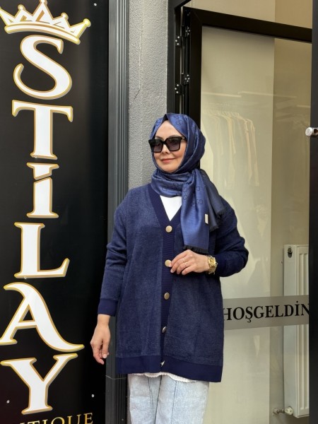 BASİC YUMOŞ HIRKA LACİVERT