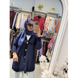 BASİC YUMOŞ HIRKA LACİVERT