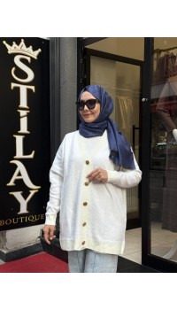 BASİC YUMOŞ HIRKA BEYAZ 