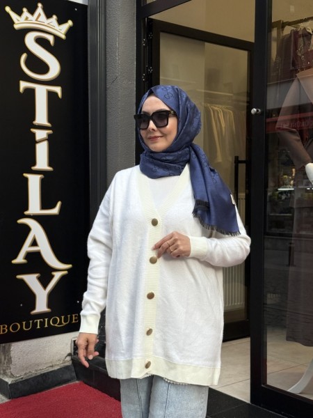 BASİC YUMOŞ HIRKA BEYAZ 