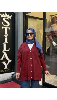 BASİC YUMOŞ HIRKA BORDO