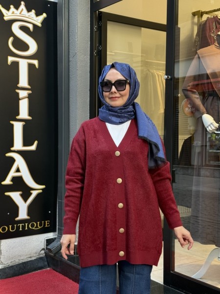 BASİC YUMOŞ HIRKA BORDO