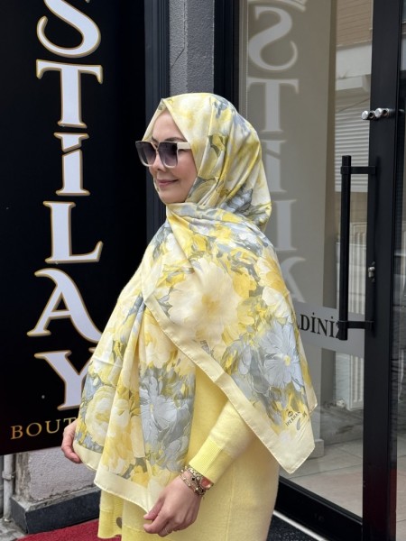 WİNTER BLOOM SOFT ŞAL 3069 SARI