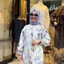 BEGONVİL DESENLİ GÖMLEK 