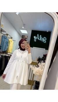 BELDEN PİLİSELİ KAP BEYAZ