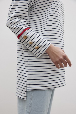 MRW ÇİZGİLİ SWEAT KIRMIZI