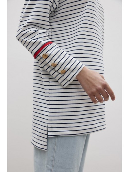 MRW ÇİZGİLİ SWEAT KIRMIZI